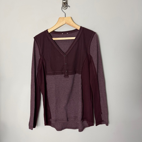 Sundance Waffle Knit Henley Thermal Tunic Long Sleeve Size Large 841 - Picture 4 of 12